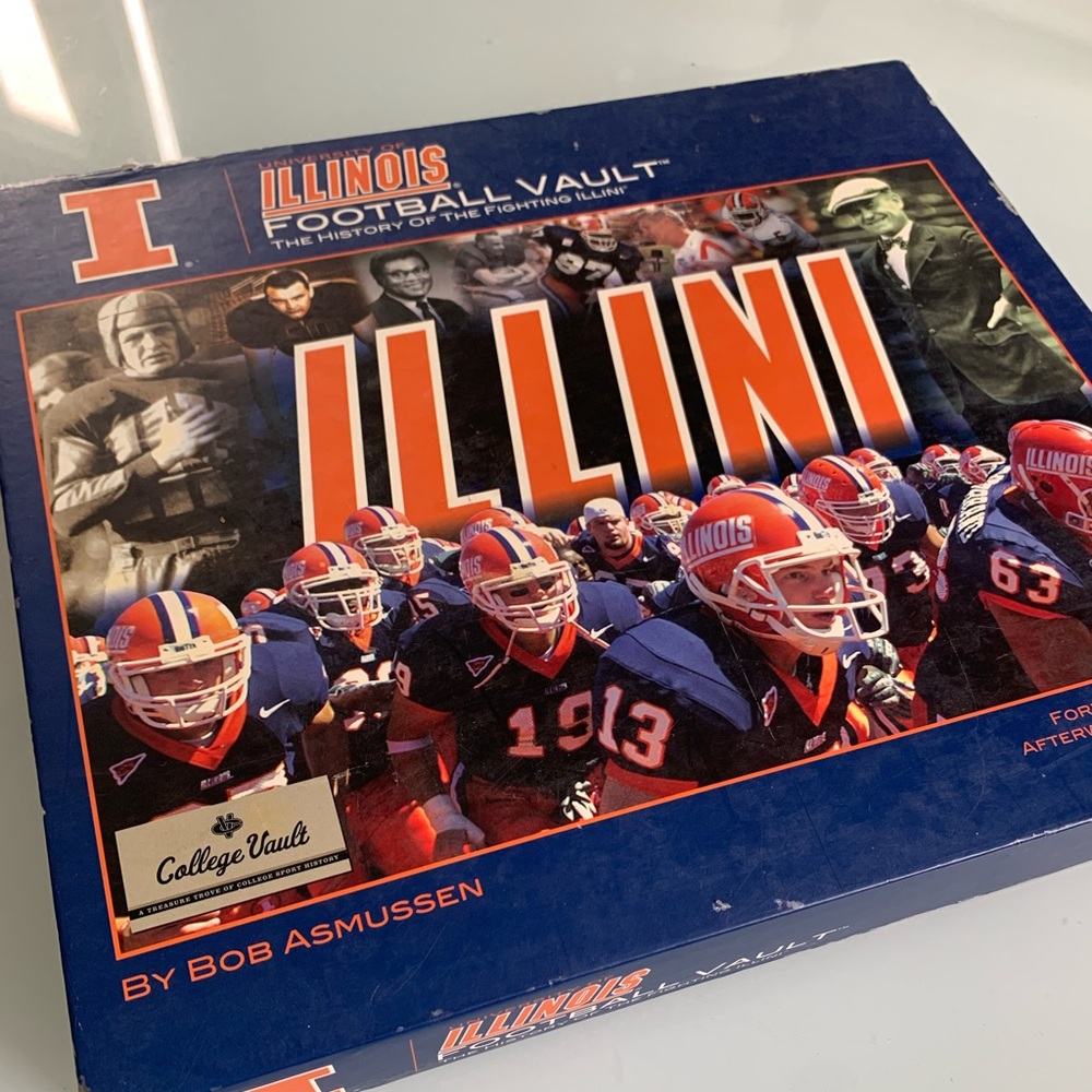 Illinois Illini Football Vault hardbound book with protective outer case
